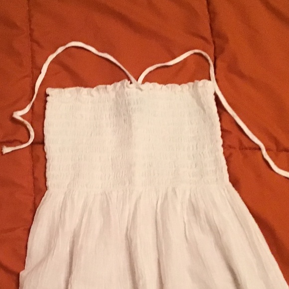 ISA Tie-Back Smocked Mini Cotton Dress Size XS - Picture 3 of 5